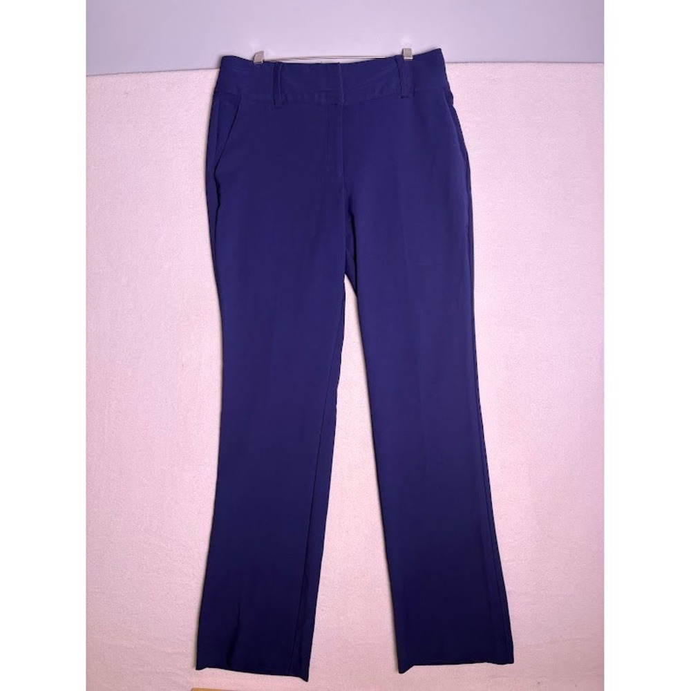 New York & Company Purple Dress Pants Womens 14 Tall Straight Leg Workwear